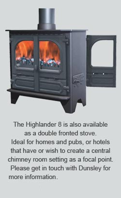 highlander 8 double fronted stove